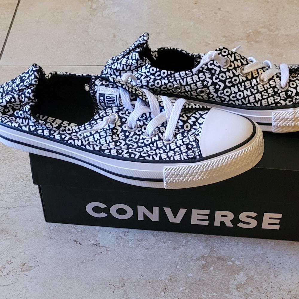 Black and white Converse